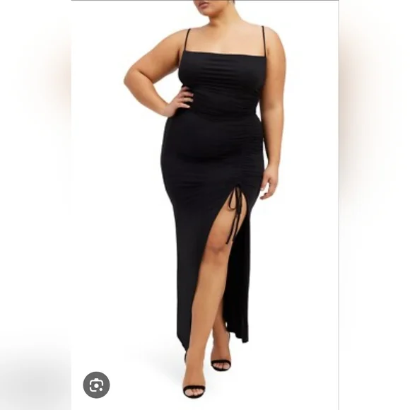 chinese dress ladies Good American Women's Always Fits Plisse Maxi Dress, Black001, 00-0 at  Amazon Women's Clothing store